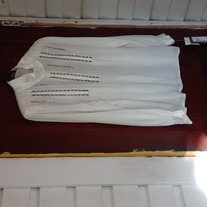 Vintage Richard Martin sz 14 pit measures 21 inches high colar rhinestone blouse